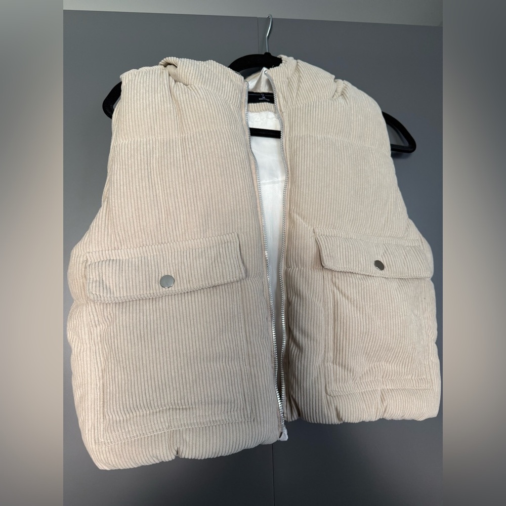 Iris Beige Ribbed Jacket - Picture 1 of 4